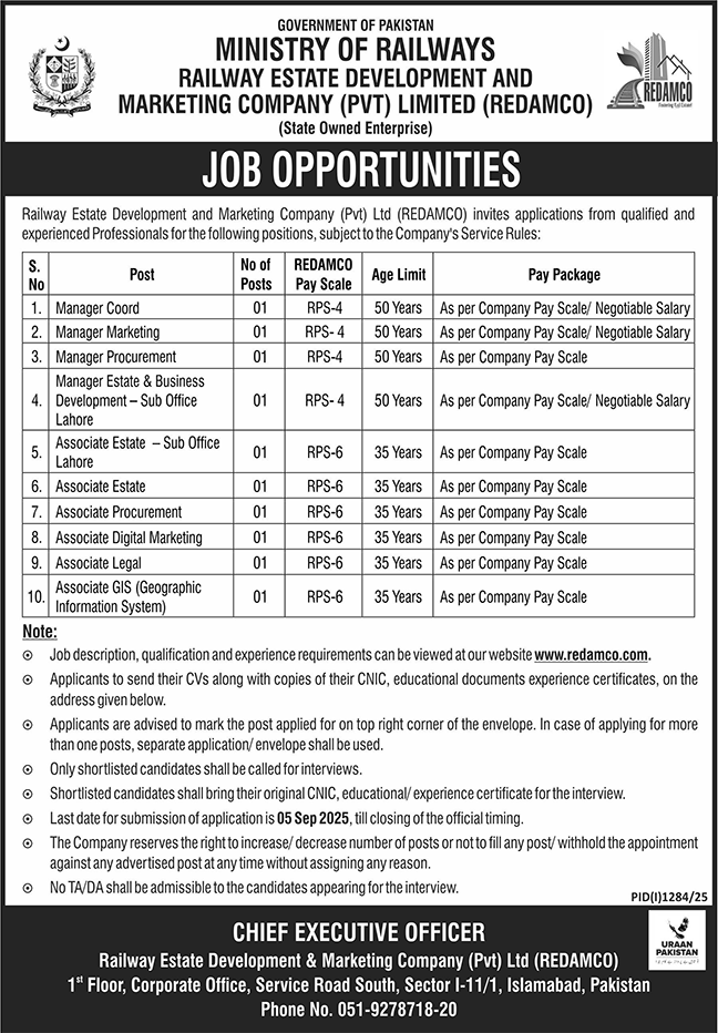 Jobs in Pakistan Railways Lahore
